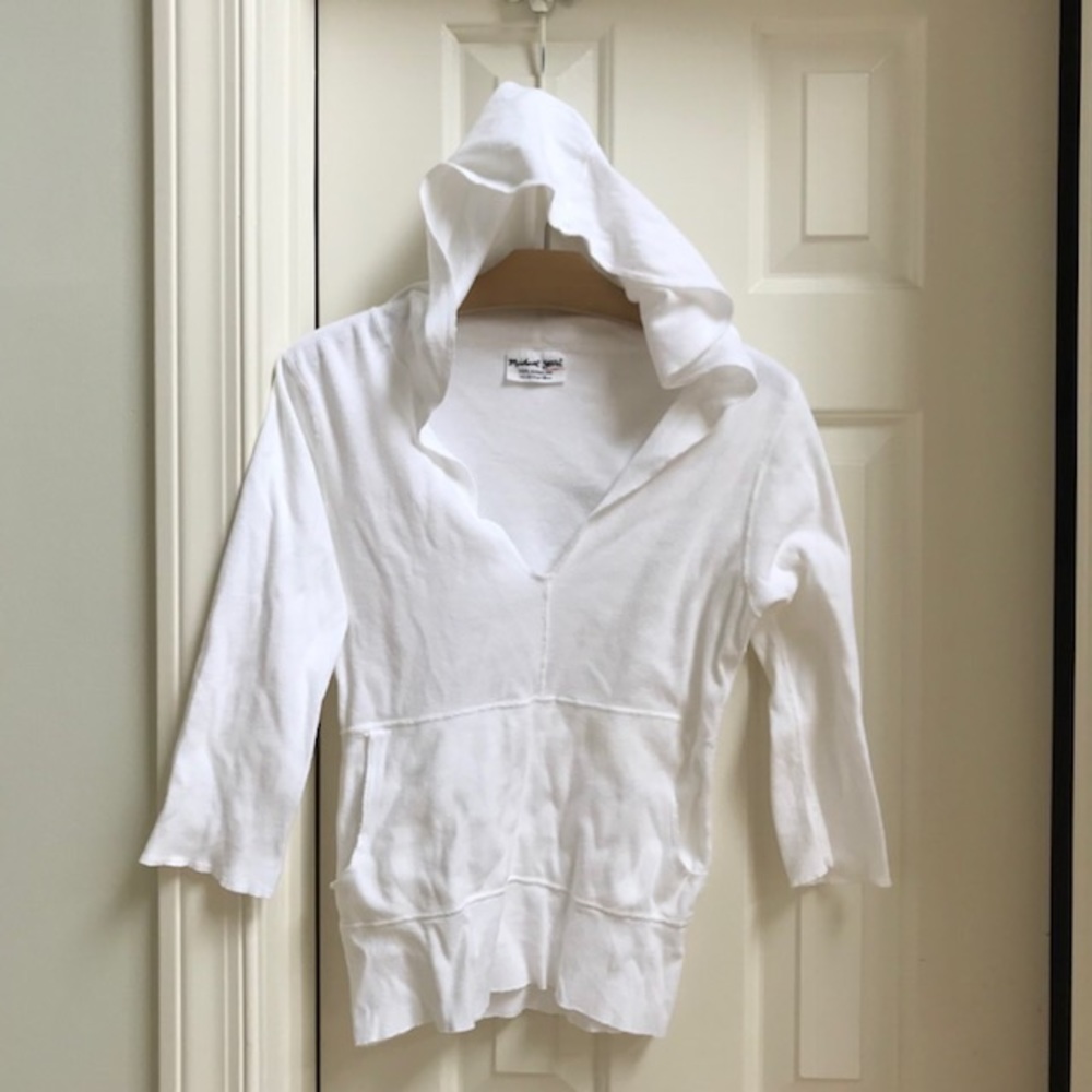 Michelle Stars Hooded Tee O/S White